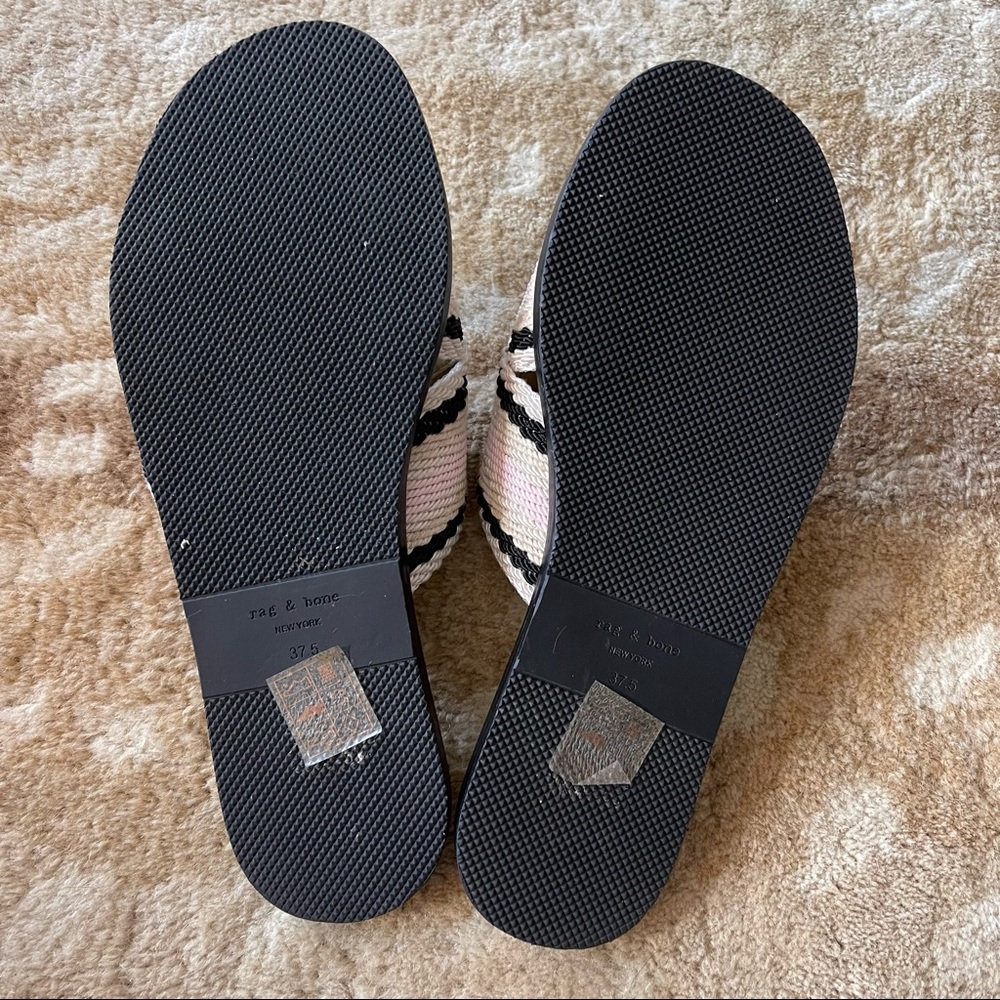 Rag & Bone Keaton Slide in Pink Combo Wrap Sandals Size 37.5 - Picture 8 of 11